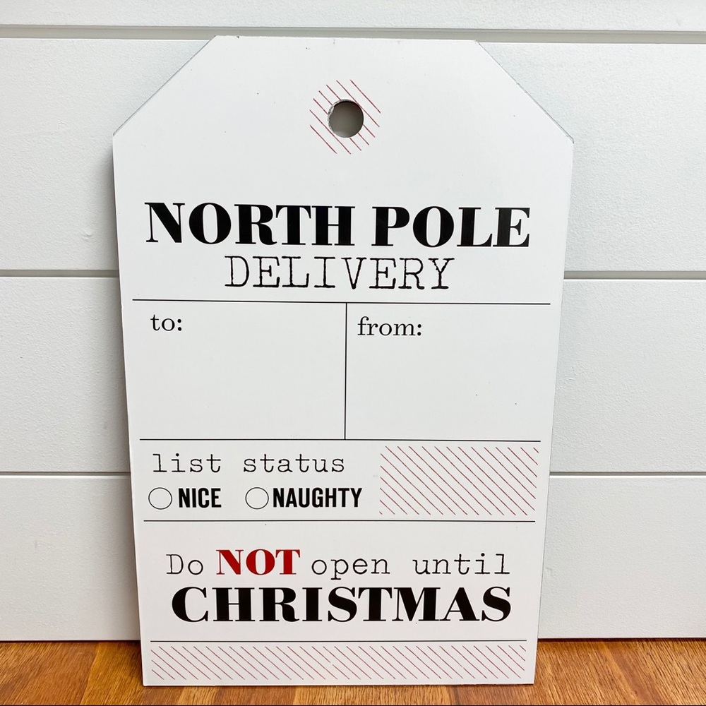 Target | North Pole Wooden Gift Tag Sign